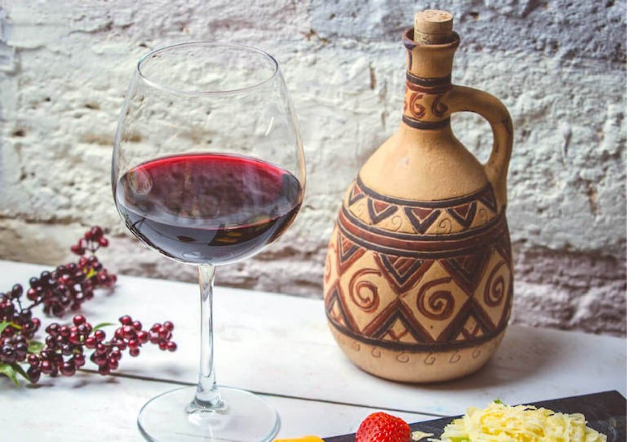 Red Georgian wine
