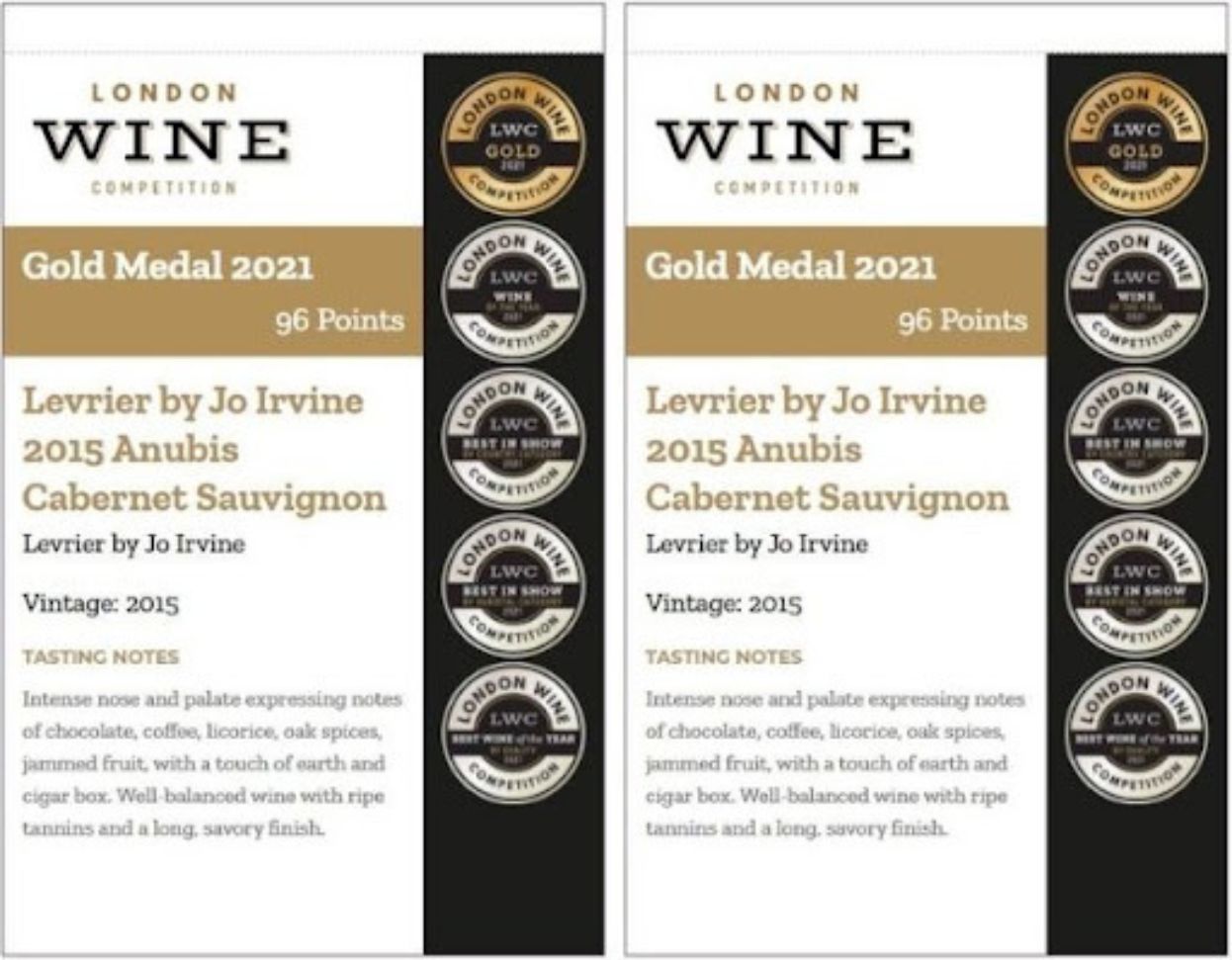 Winners can download digital medals and order medal stickers for their wine bottles